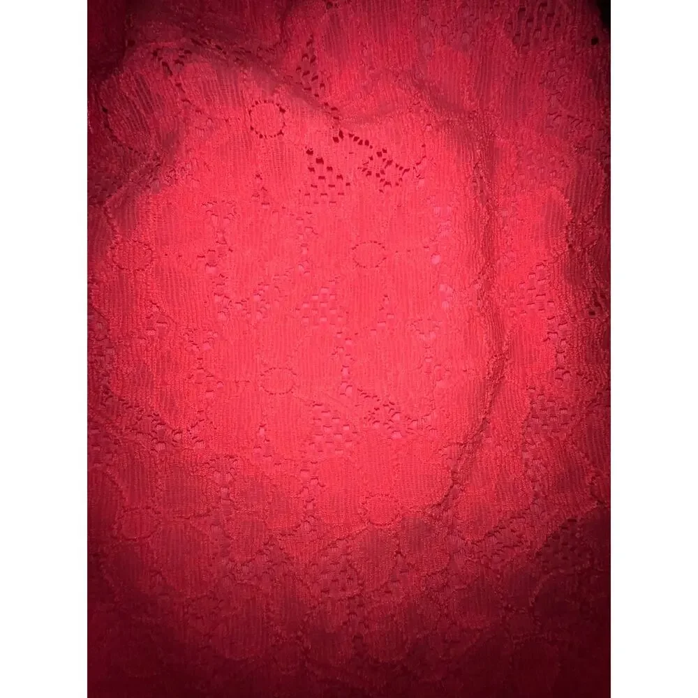 Coral Floral Lace Shorts Girls 8